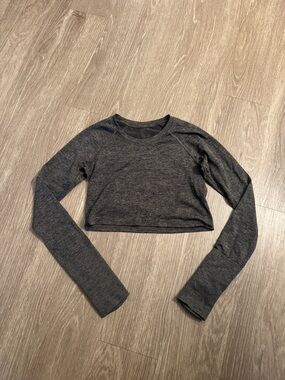 lululemon athletica grey green swiftly long sleeve